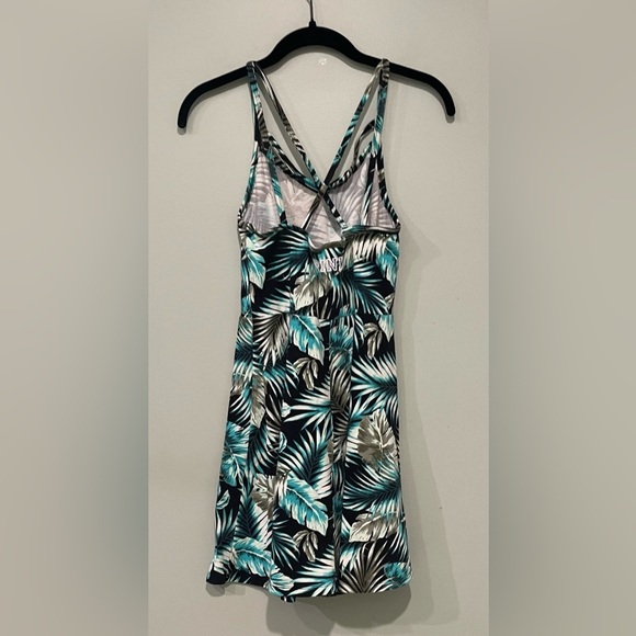 Victorias Secret PINK dress Cross back cotton and elastine blend. Monstera Leaf - Picture 2 of 6